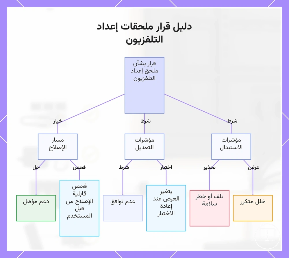 دليل قرار ملحقات إعداد التلفزيون