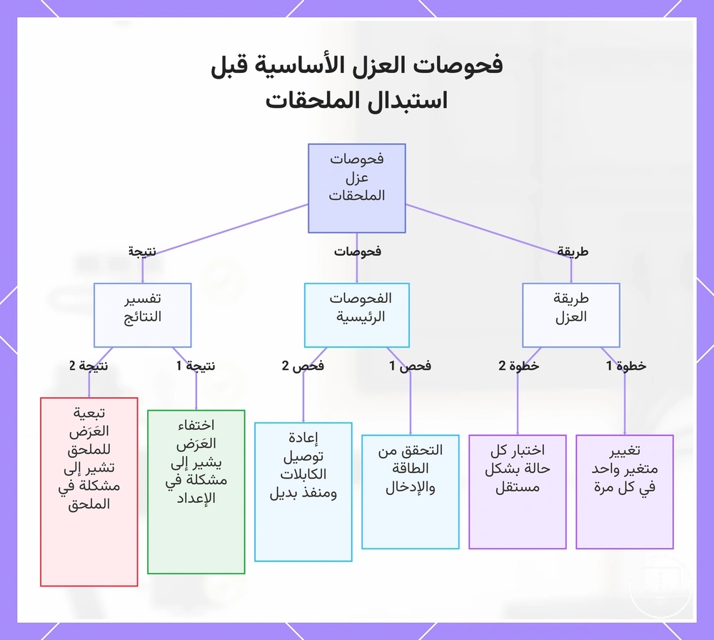 فحوصات العزل الأساسية قبل استبدال الملحقات