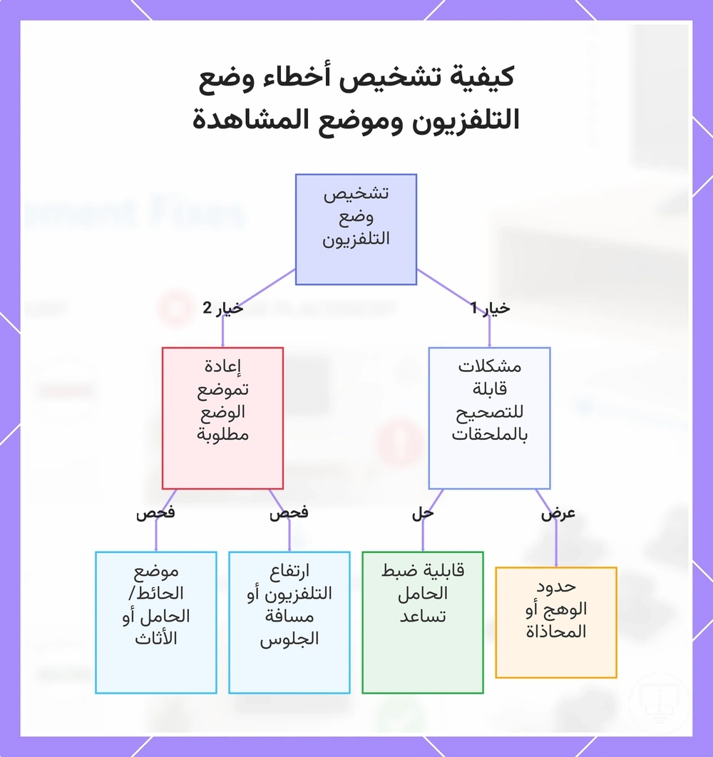 كيفية تشخيص أخطاء وضع التلفزيون وموضع المشاهدة