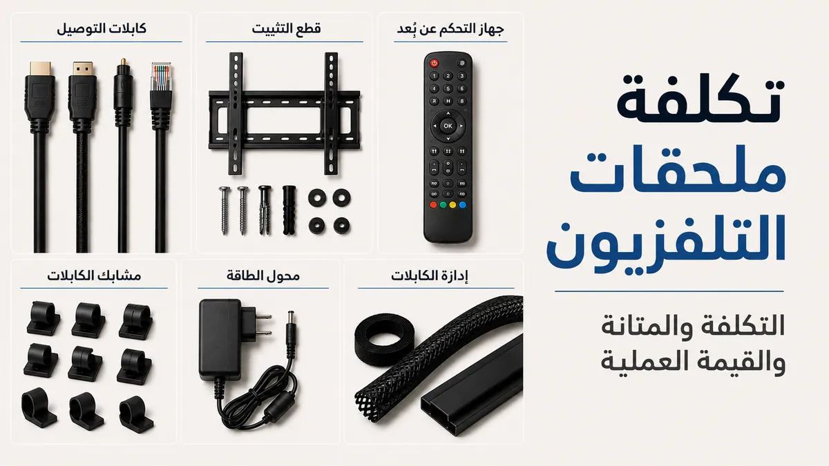 ملحقات إعداد التلفزيون مرتبة لمقارنة التكلفة والمتانة والقيمة العملية