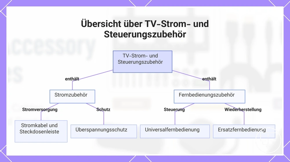 Übersicht über TV-Strom- und Steuerungszubehör