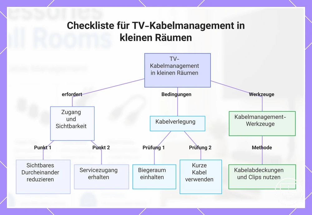Checkliste für TV-Kabelmanagement in kleinen Räumen