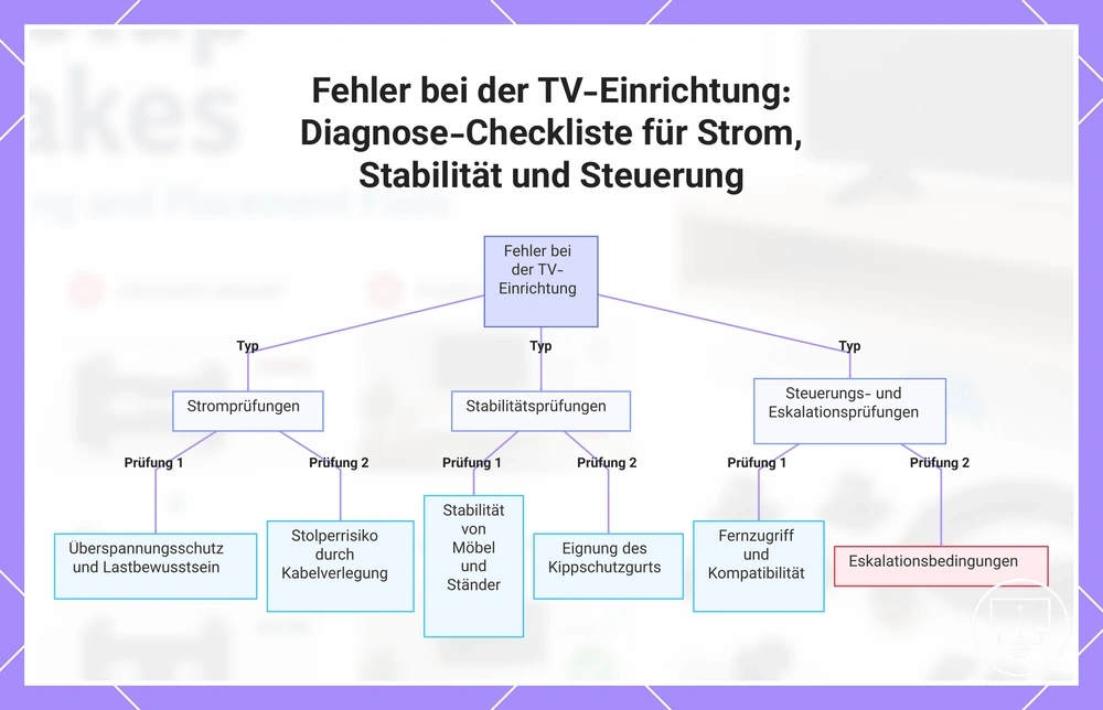 Fehler bei der TV-Einrichtung: Diagnose-Checkliste für Strom, Stabilität und Steuerung