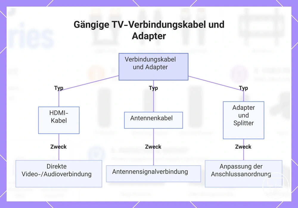 Gängige TV-Verbindungskabel und Adapter