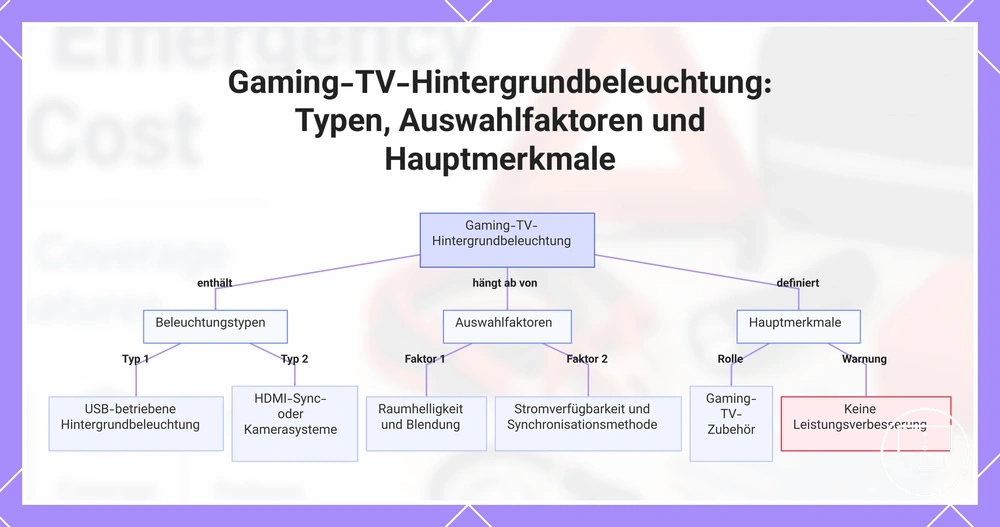Gaming-TV-Hintergrundbeleuchtung: Typen, Auswahlfaktoren und Hauptmerkmale
