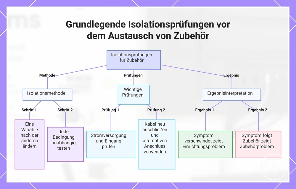 Grundlegende Isolationsprüfungen vor dem Austausch von Zubehör
