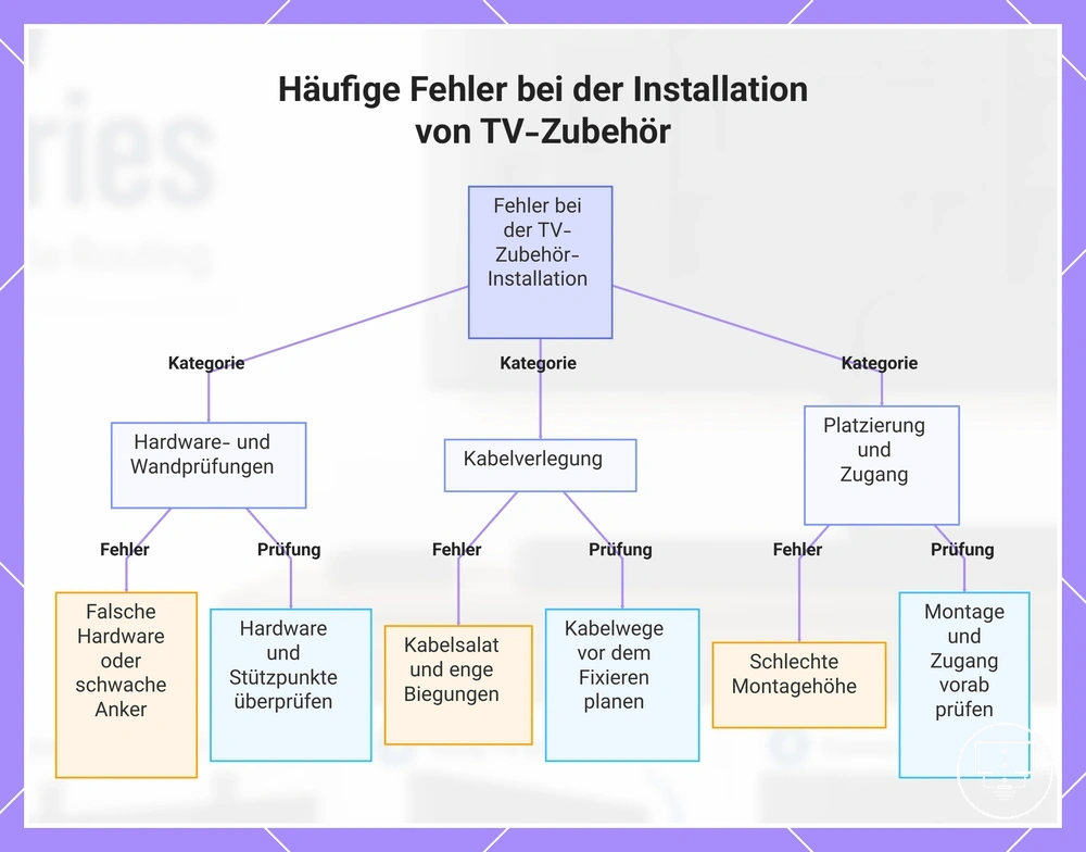 Häufige Fehler bei der Installation von TV-Zubehör