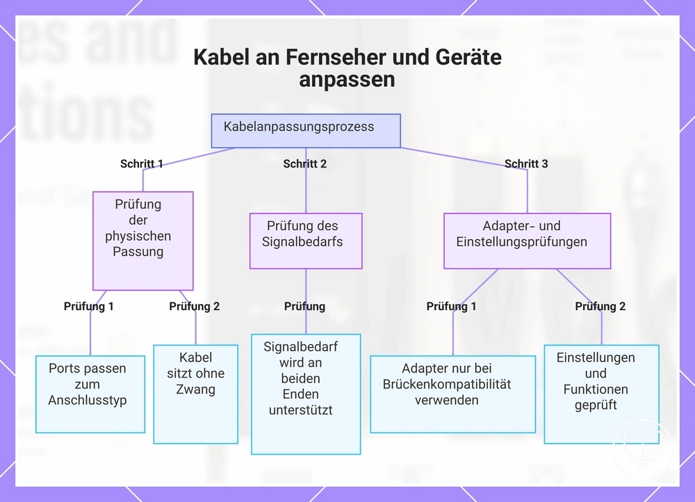 Kabel an Fernseher und Geräte anpassen