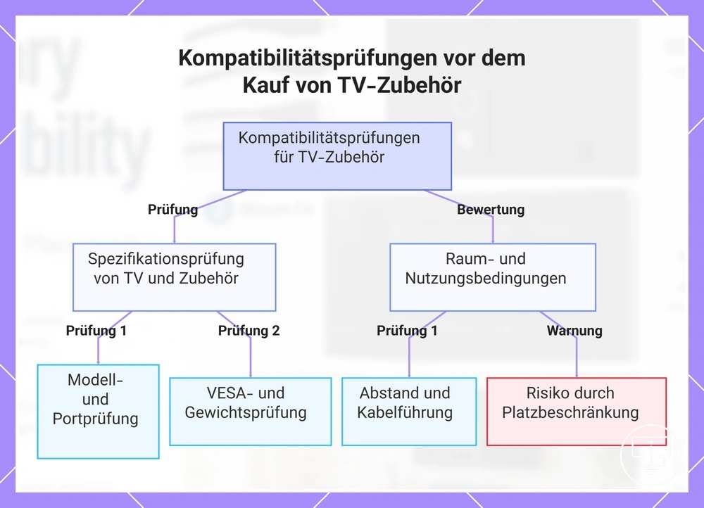 Kompatibilitätsprüfungen vor dem Kauf von TV-Zubehör