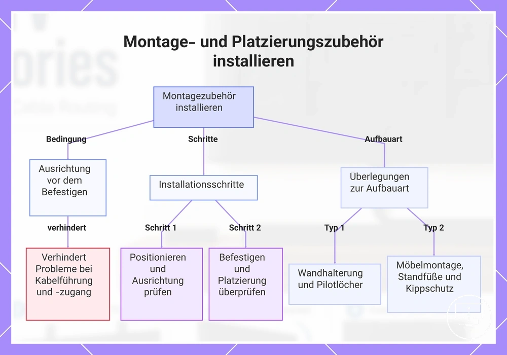 Montage- und Platzierungszubehör installieren