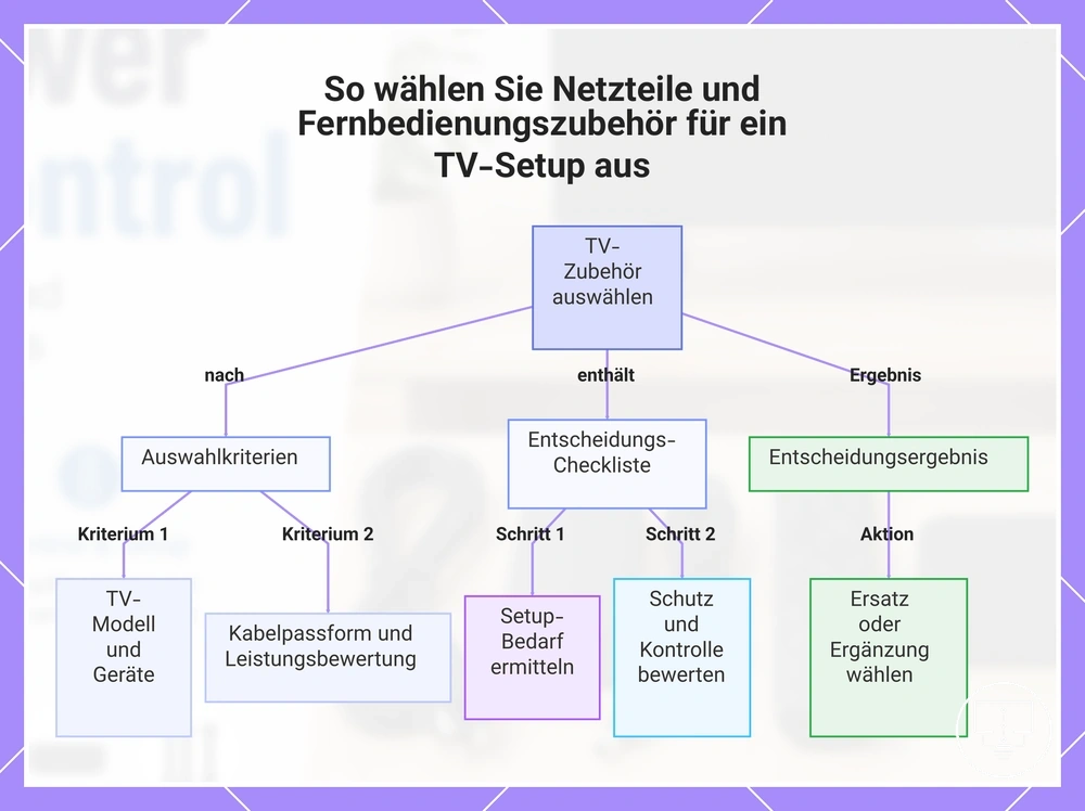 So wählen Sie Netzteile und Fernbedienungszubehör für ein TV-Setup aus