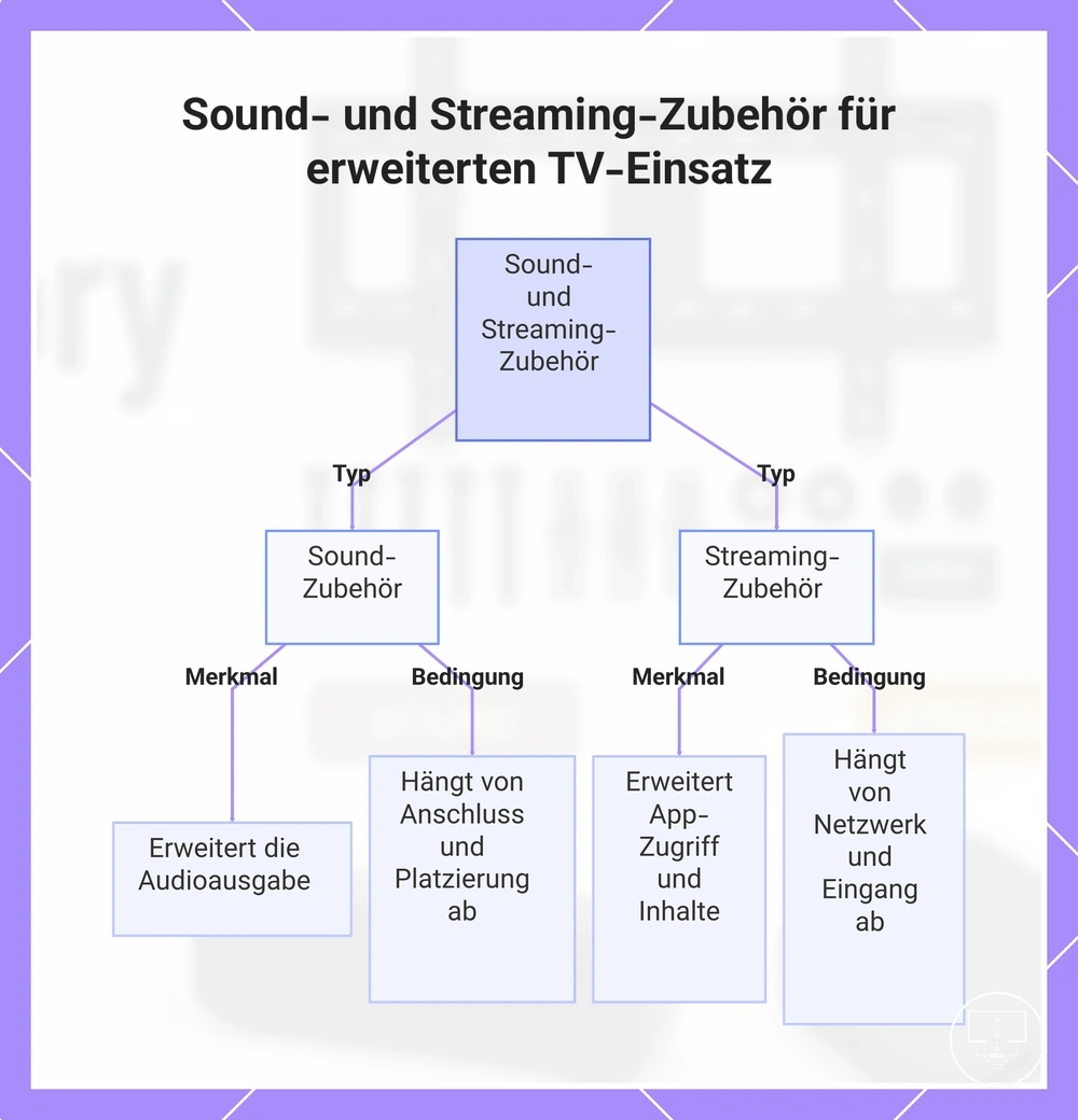 Sound- und Streaming-Zubehör für erweiterten TV-Einsatz