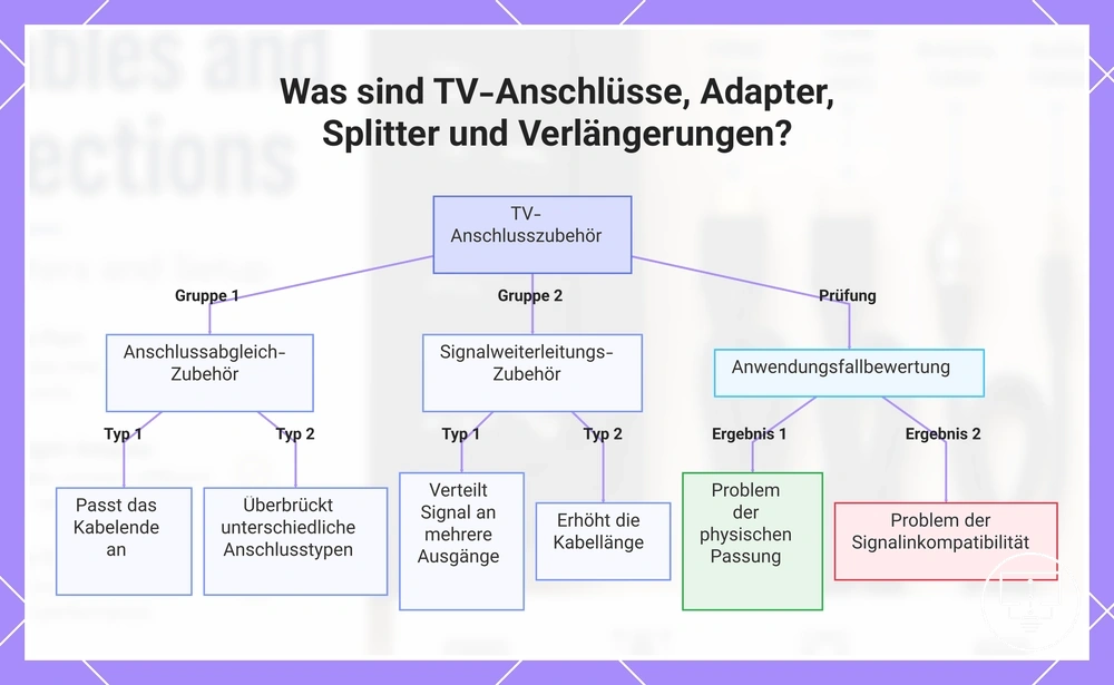 Was sind TV-Anschlüsse, Adapter, Splitter und Verlängerungen?