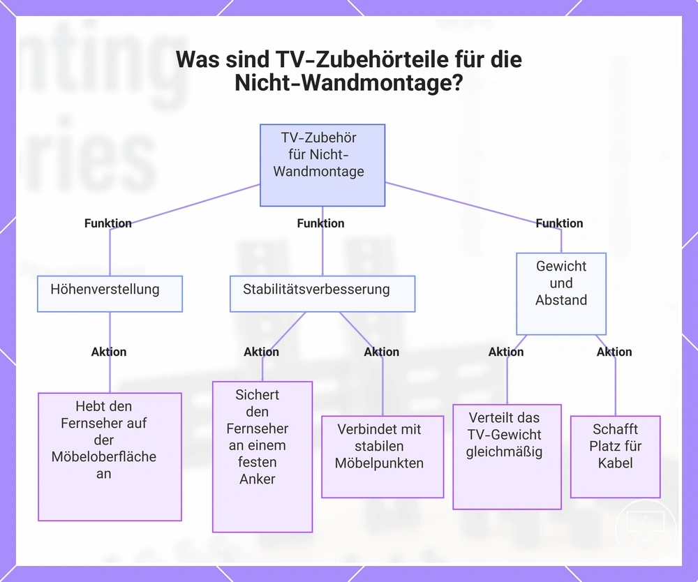 Was sind TV-Zubehörteile für die Nicht-Wandmontage?