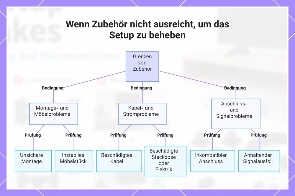 Wenn Zubehör nicht ausreicht, um das Setup zu beheben