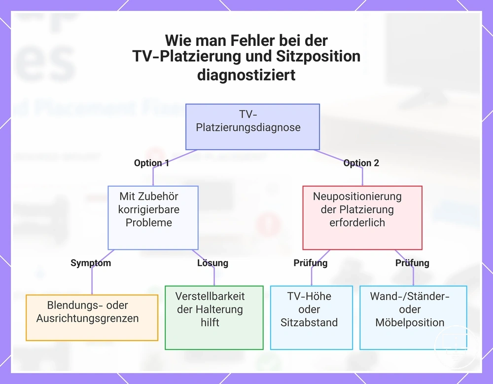 Wie man Fehler bei der TV-Platzierung und Sitzposition diagnostiziert