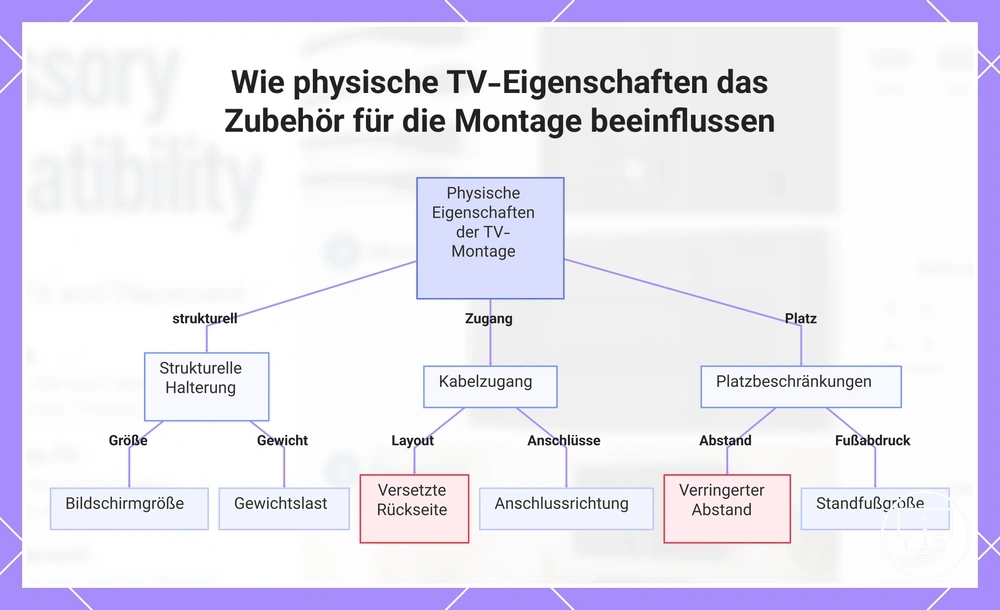 Wie physische TV-Eigenschaften das Zubehör für die Montage beeinflussen