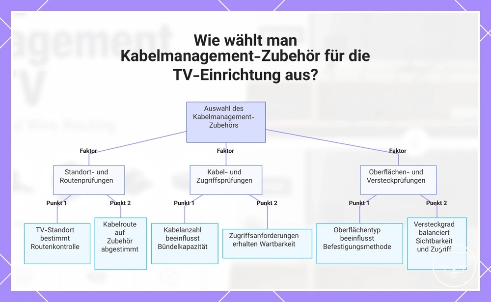 Wie wählt man Kabelmanagement-Zubehör für die TV-Einrichtung aus?