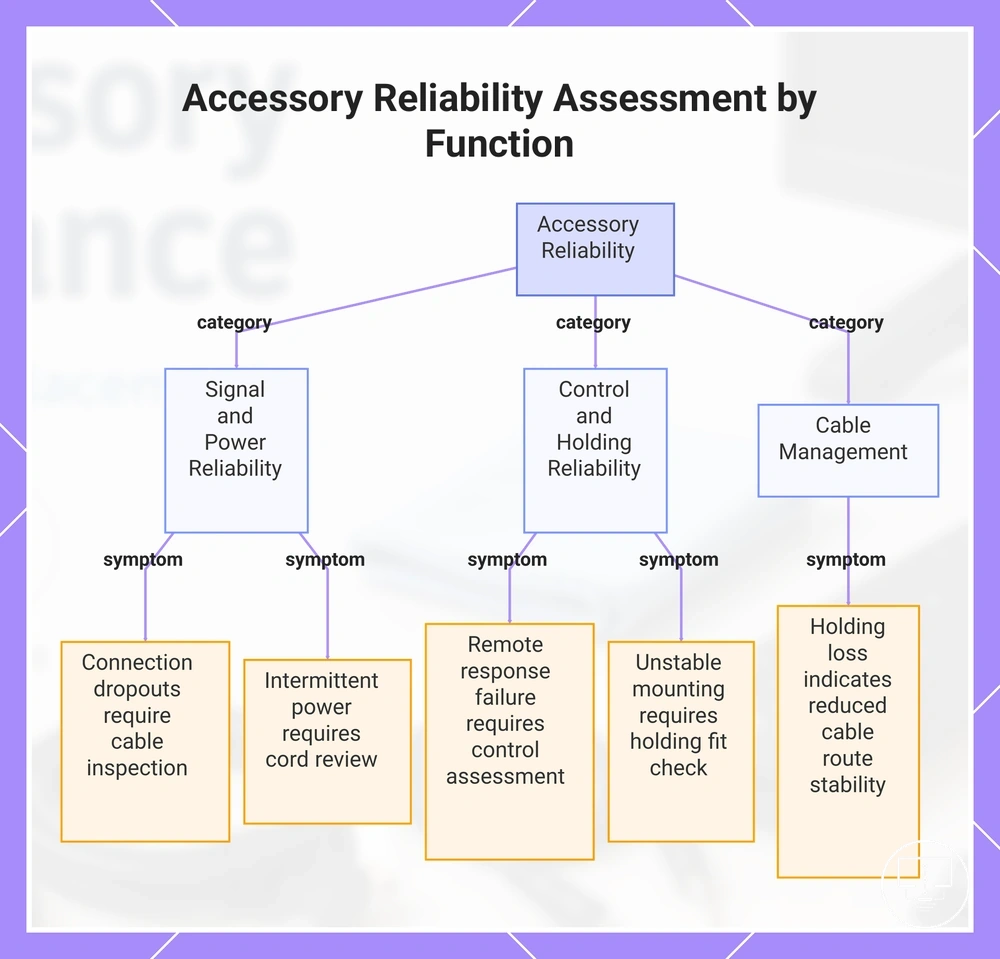 Accessory Reliability Assessment by Function
