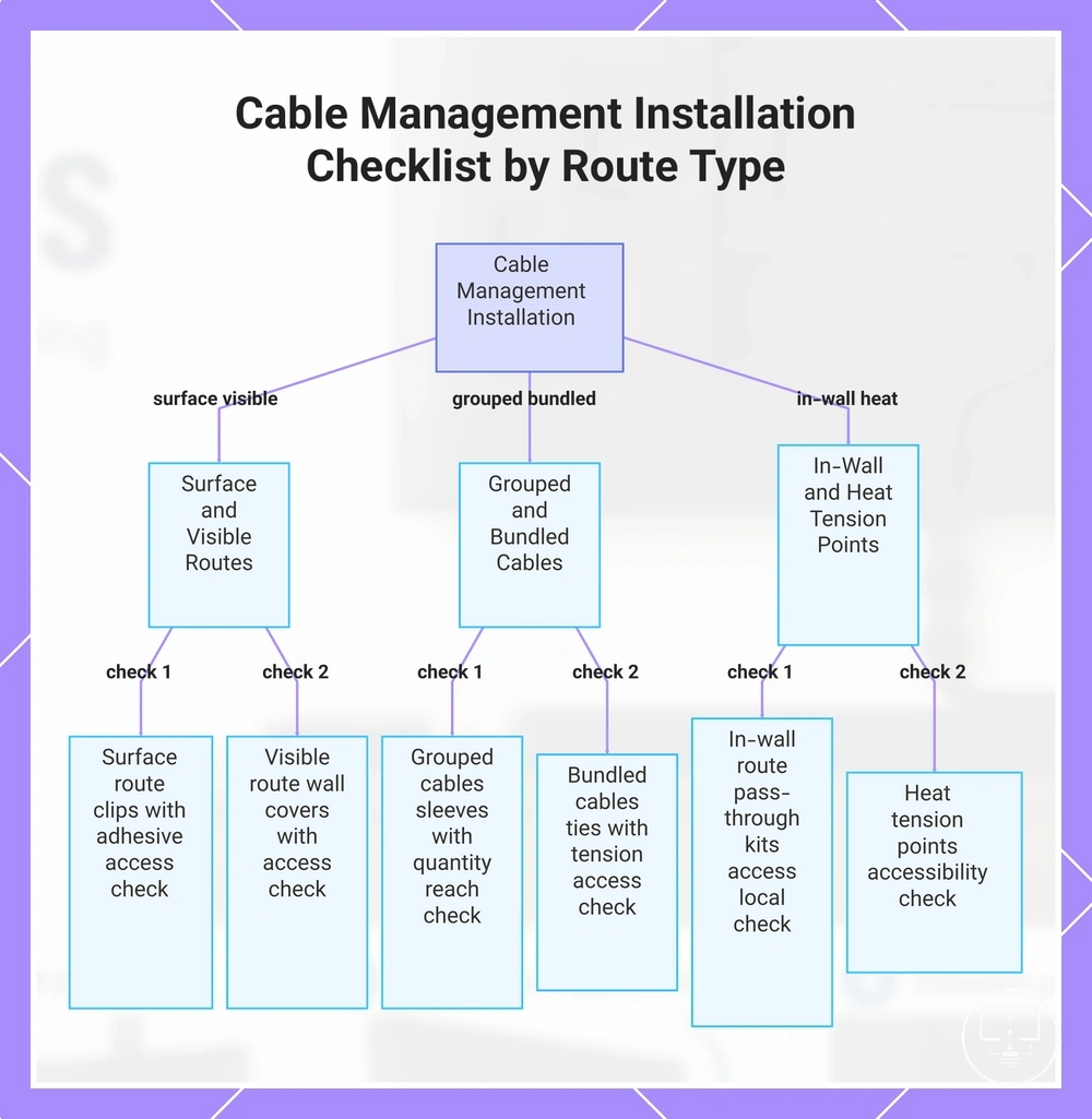 Cable Management Installation Checklist by Route Type