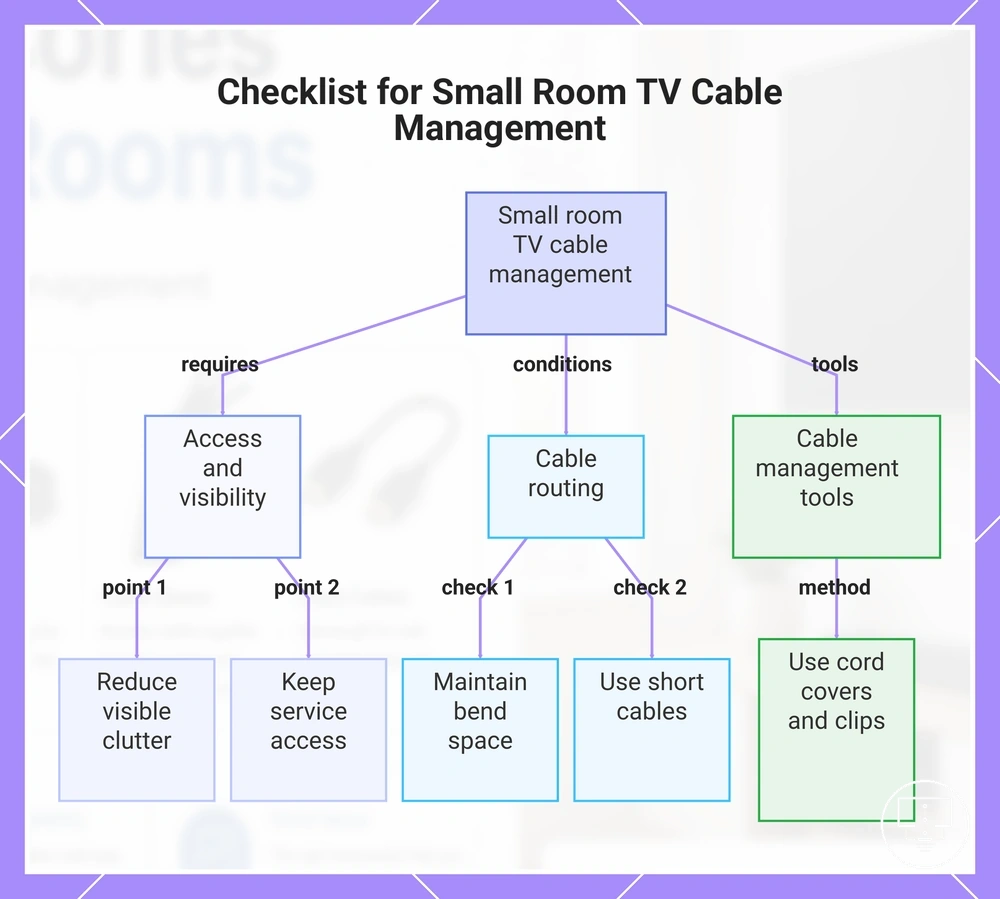 Checklist for Small Room TV Cable Management