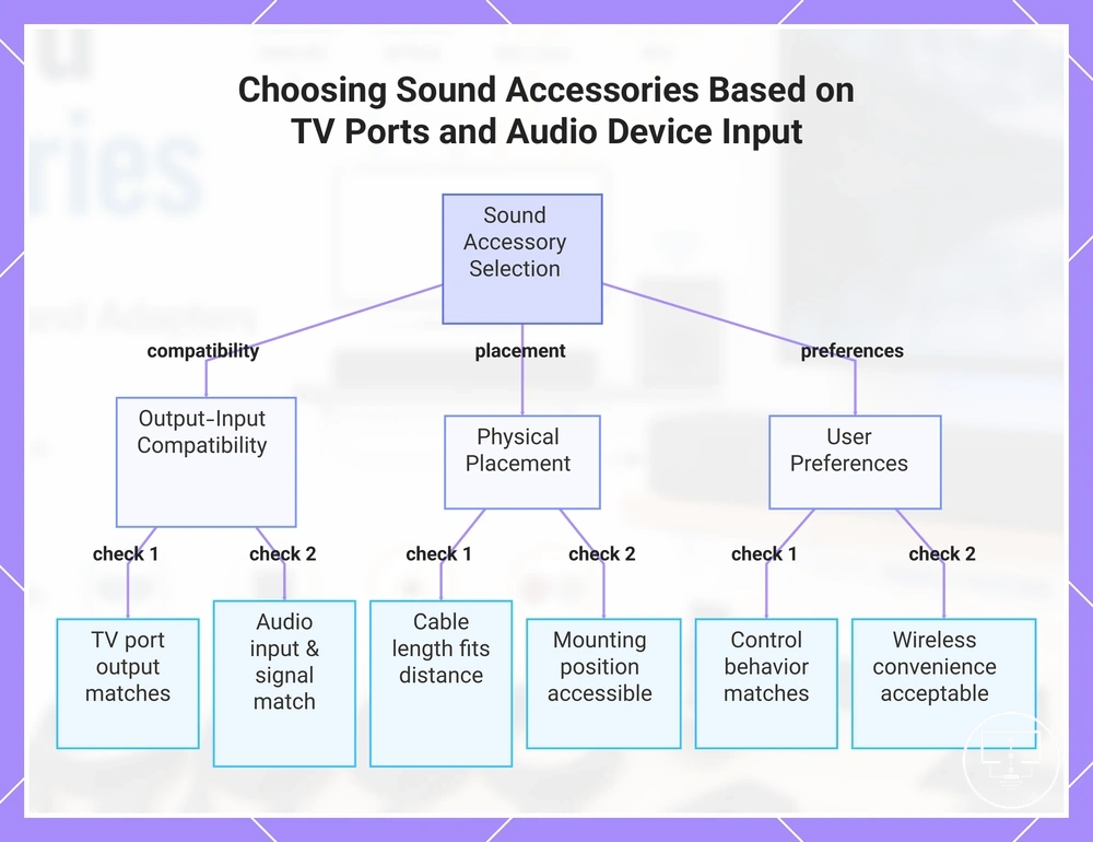 Choosing Sound Accessories Based on TV Ports and Audio Device Input