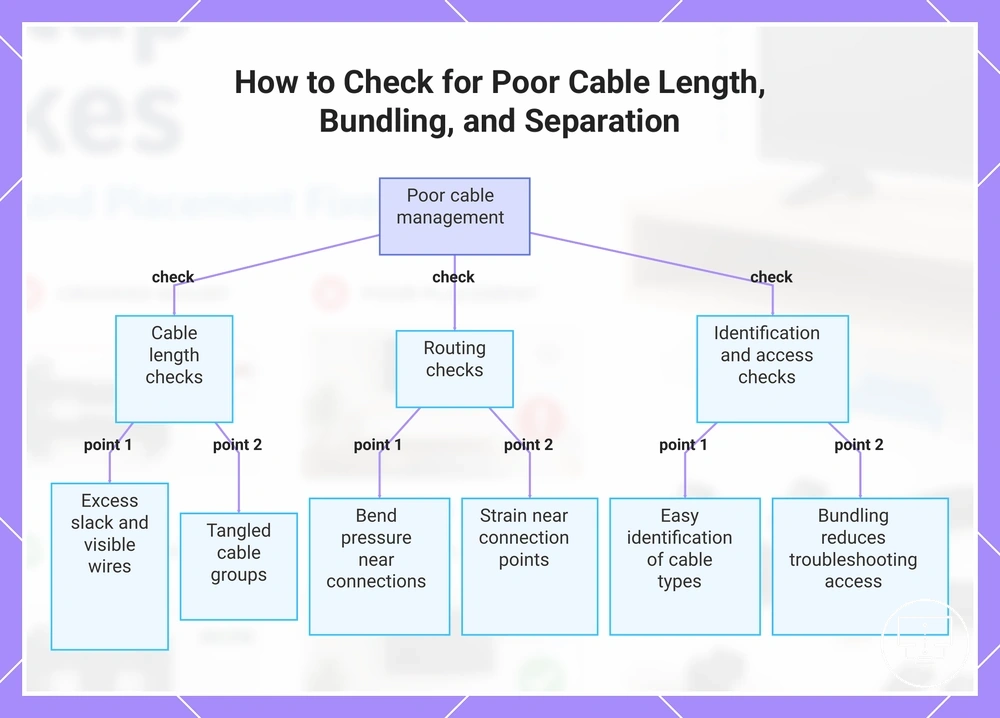 How to Check for Poor Cable Length, Bundling, and Separation