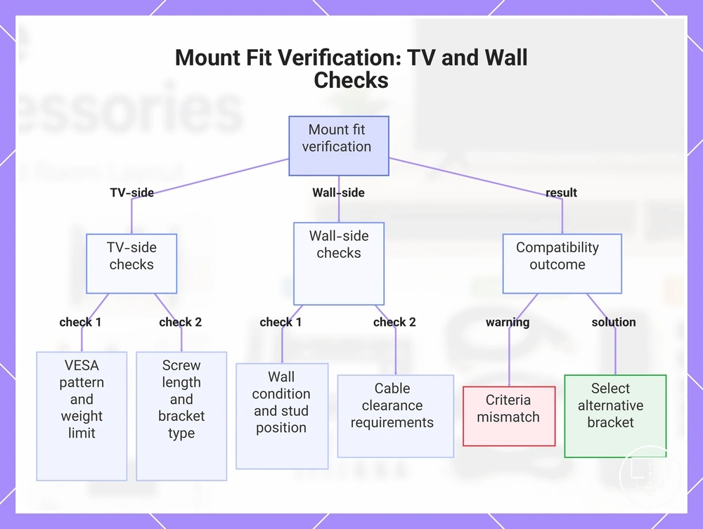 Mount Fit Verification: TV and Wall Checks