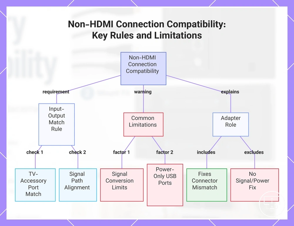 Non-HDMI Connection Compatibility: Key Rules and Limitations
