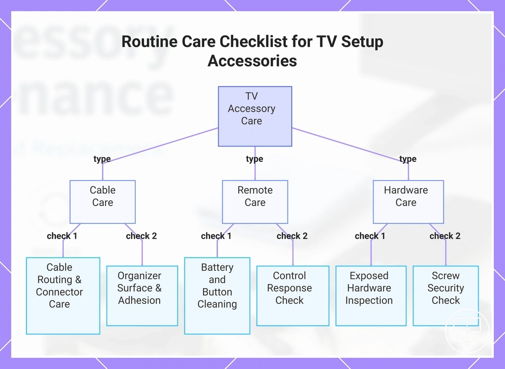 Routine Care Checklist for TV Setup Accessories