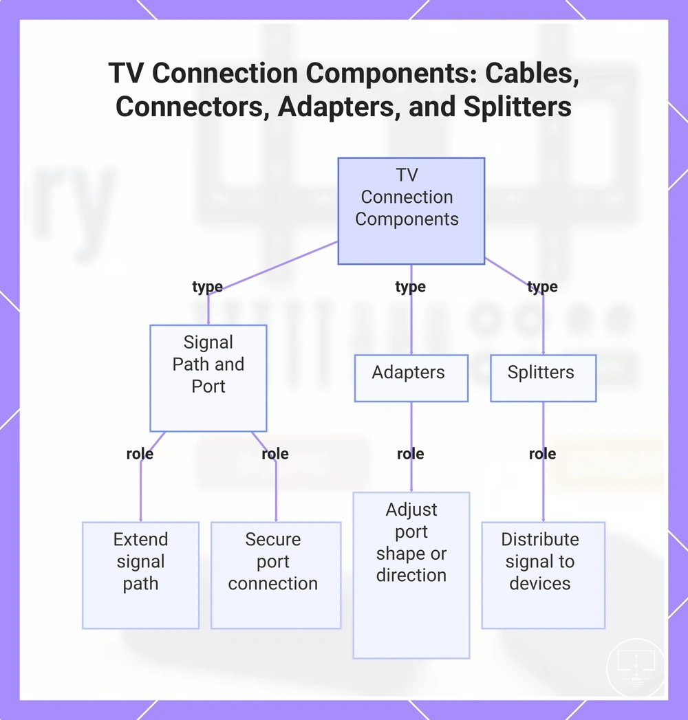 TV Connection Components: Cables, Connectors, Adapters, and Splitters