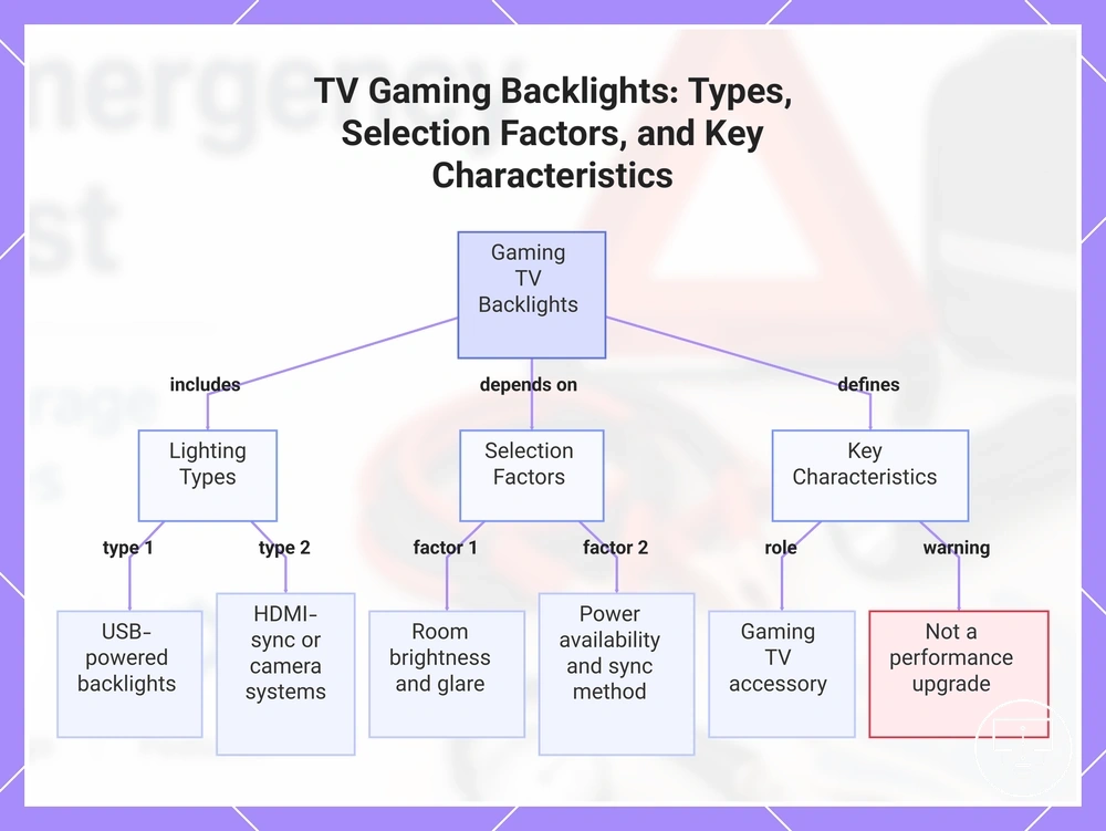 TV Gaming Backlights: Types, Selection Factors, and Key Characteristics