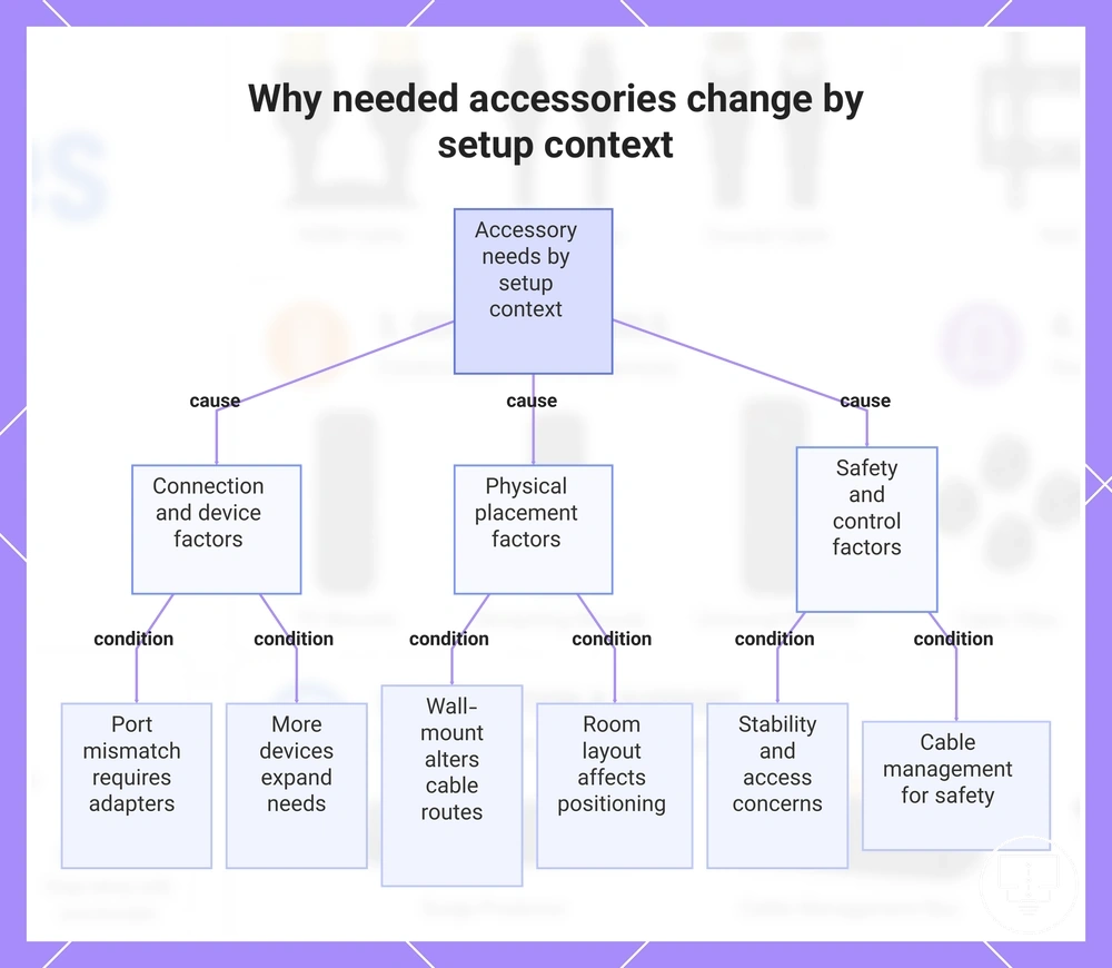 Why needed accessories change by setup context