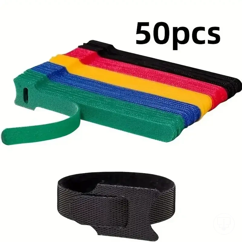 Bridas reutilizables de velcro para cables de TV y electrónica