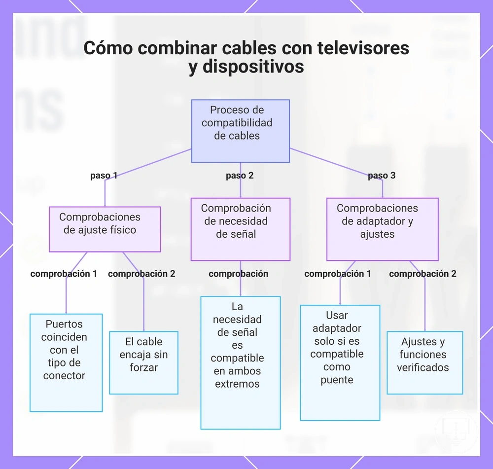 Cómo combinar cables con televisores y dispositivos