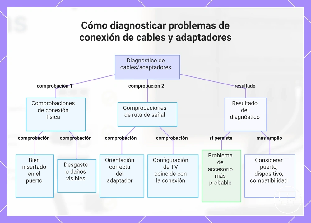 Cómo diagnosticar problemas de conexión de cables y adaptadores