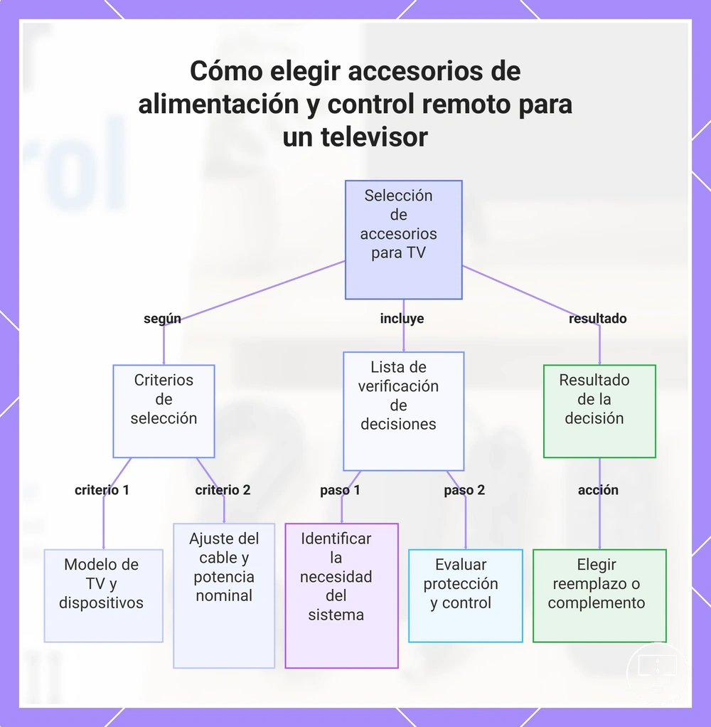 Cómo elegir accesorios de alimentación y control remoto para un televisor