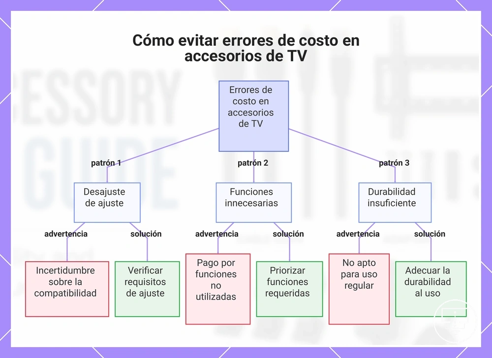 Cómo evitar errores de costo en accesorios de TV