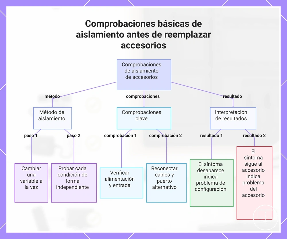 Comprobaciones básicas de aislamiento antes de reemplazar accesorios