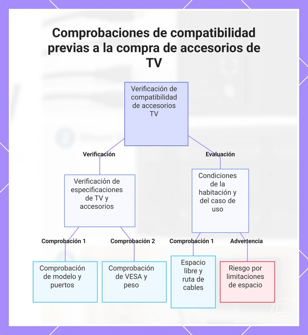 Comprobaciones de compatibilidad previas a la compra de accesorios de TV