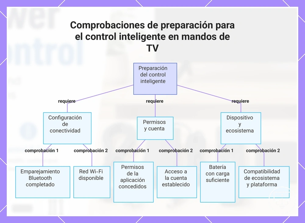 Comprobaciones de preparación para el control inteligente en mandos de TV