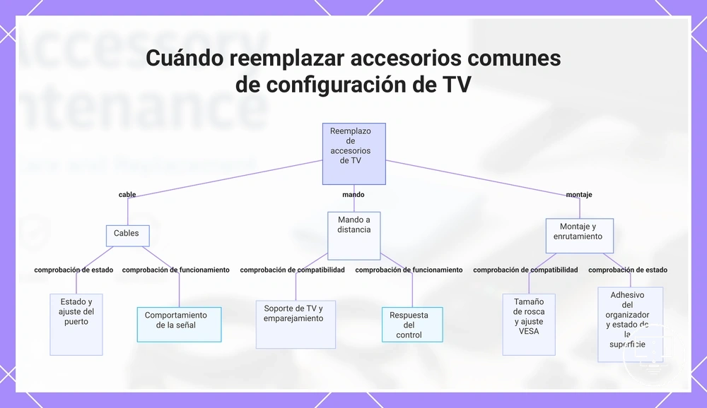 Cuándo reemplazar accesorios comunes de configuración de TV