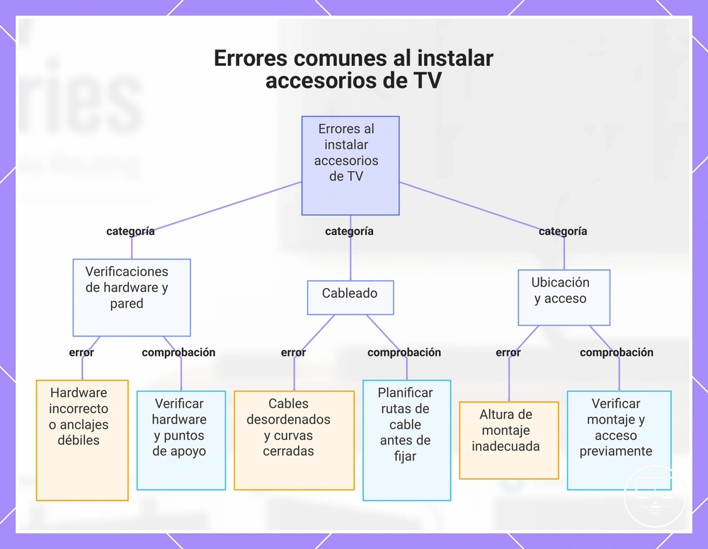 Errores comunes al instalar accesorios de TV