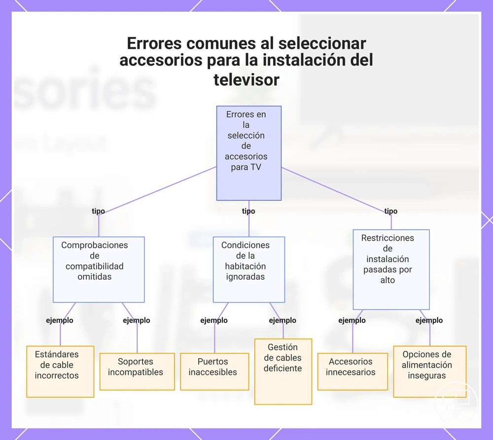 Errores comunes al seleccionar accesorios para la instalación del televisor