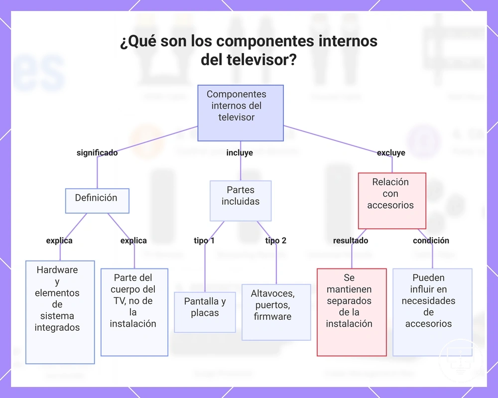 ¿Qué son los componentes internos del televisor?