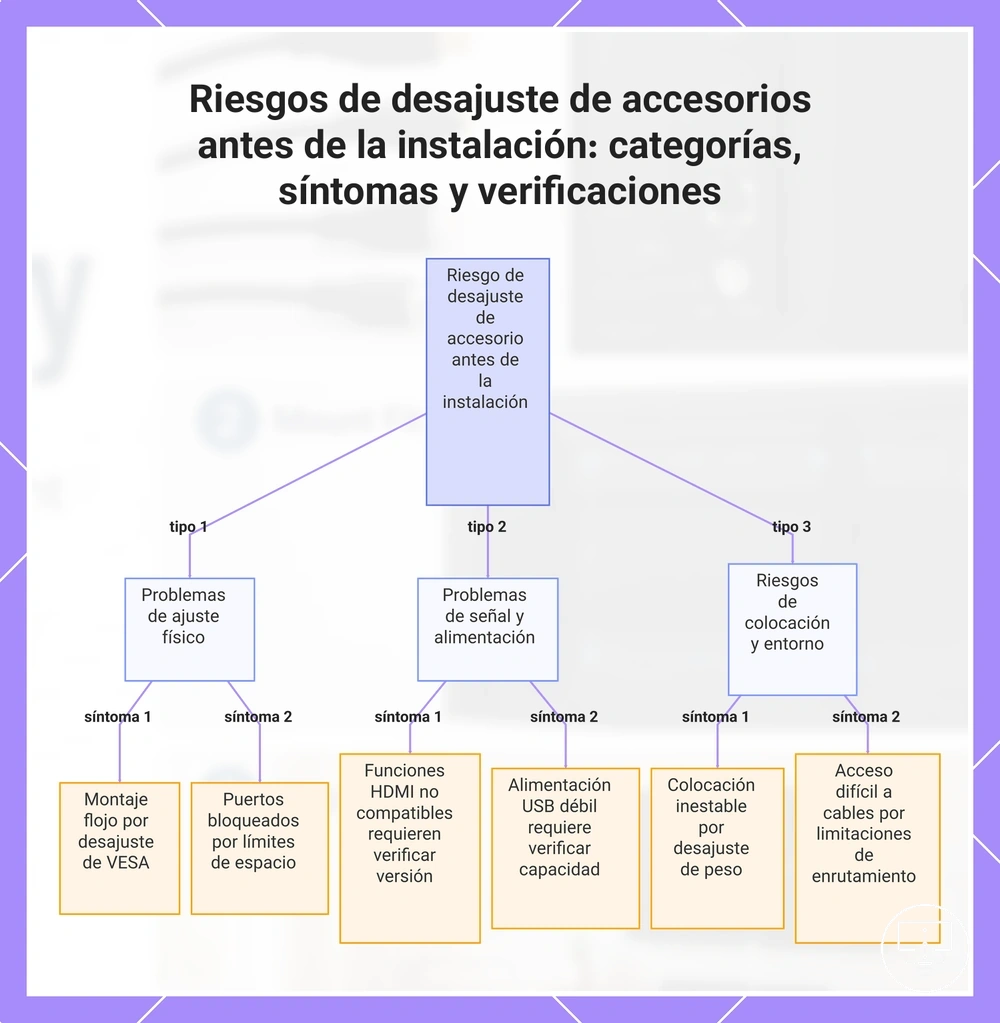 Riesgos de desajuste de accesorios antes de la instalación: categorías, síntomas y verificaciones