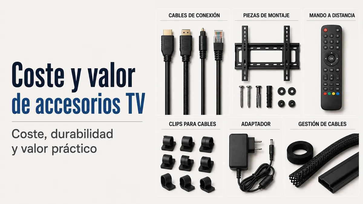 Accesorios para configurar la TV ordenados para comparar coste, durabilidad y valor práctico
