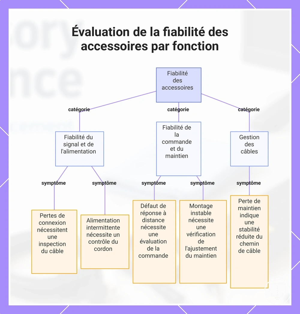 Évaluation de la fiabilité des accessoires par fonction