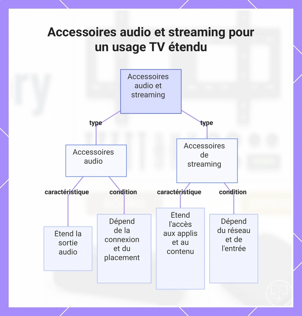 Accessoires audio et streaming pour un usage TV étendu