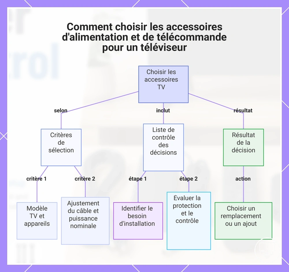 Comment choisir les accessoires d'alimentation et de télécommande pour un téléviseur